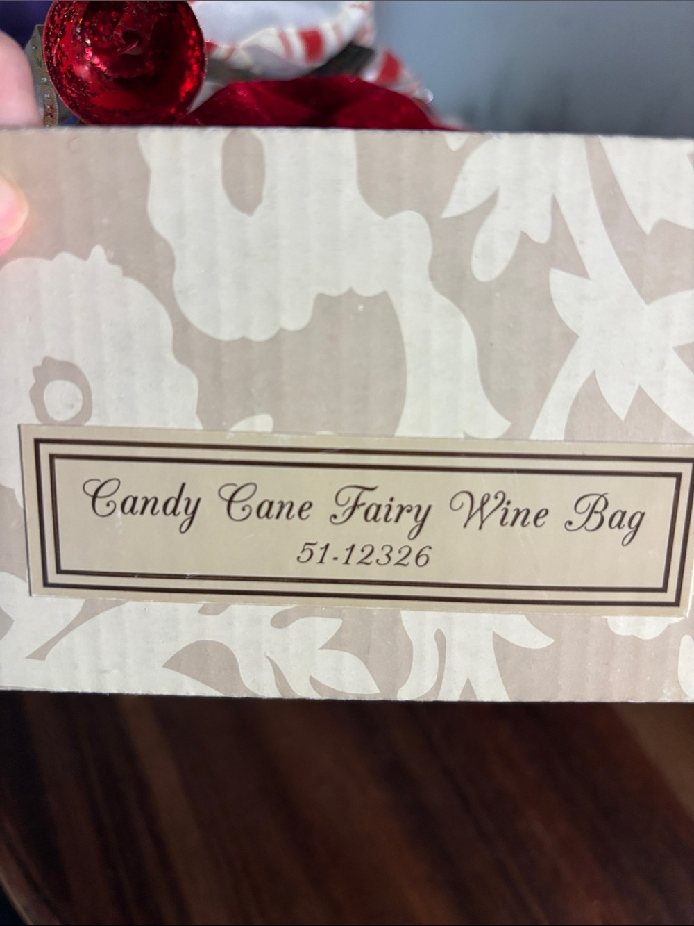 Mark Roberts vintage candy cane fairy wine bag # 51-12326 - Picture 5 of 6